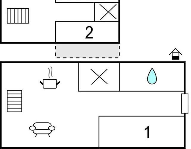 Three-bedroom In アパート *